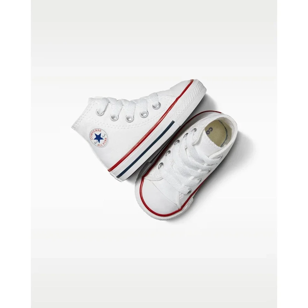 EUC Converse Chuck Taylor All Star Infant White High Top Shoes Toddler 7